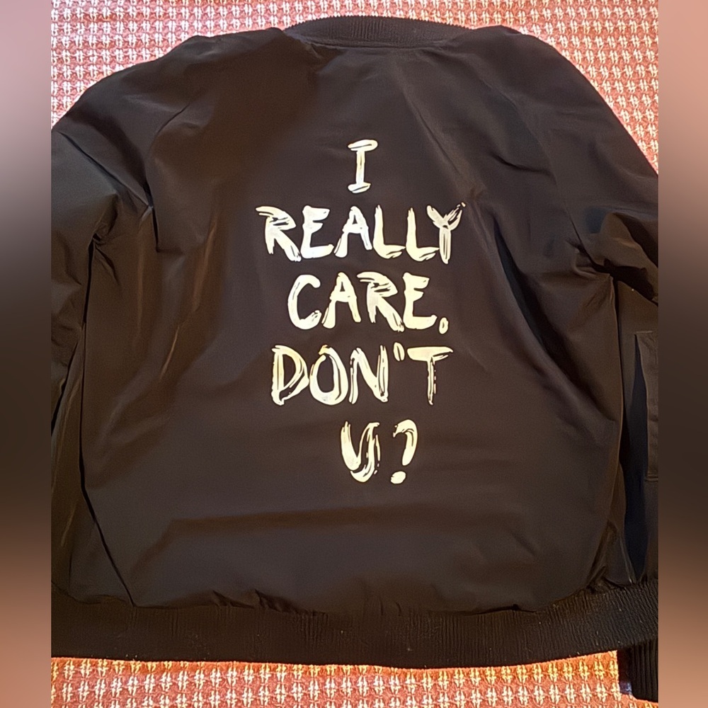 WILDFANG Black Jacket with Bold White Text MEDIUM